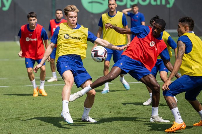 Entrenamiento del FC Barcelona a final de la temporada 2022/23