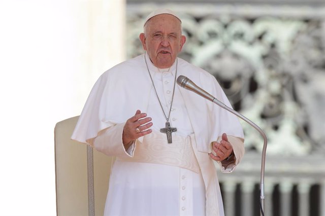 07 June 2023, Vatican, Vatican City: Pope Francis speaks during the General Audience. Photo: Evandro Inetti/ZUMA Press Wire/dpa