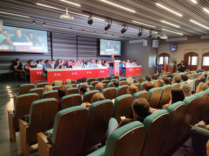 Reunión del Comité Provincial del PSOE de Cáceres que ha propuesto a Miguel Ángel Morales como presidente de la Diputación Provincial de Cáceres