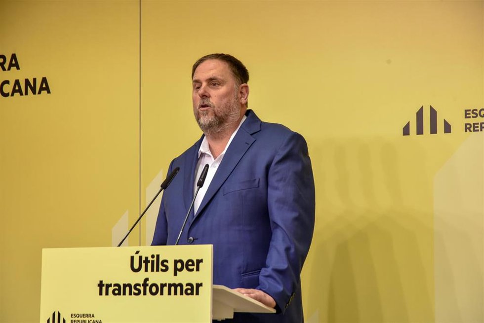 El presidente de ERC, Oriol Junqueras