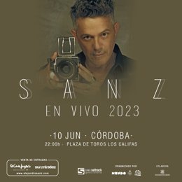 Cartel del concierto de Alejandro Sanz en Córdoba.