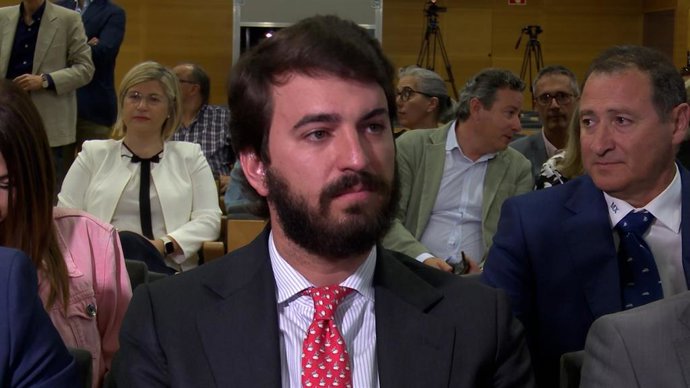 El vicepresidente de la Junta, Juan García-Gallardo, en una jornada infrormativa