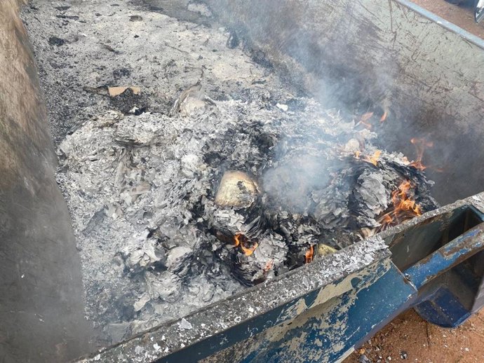 Imagen del contenedor señalado por IU en su denuncia