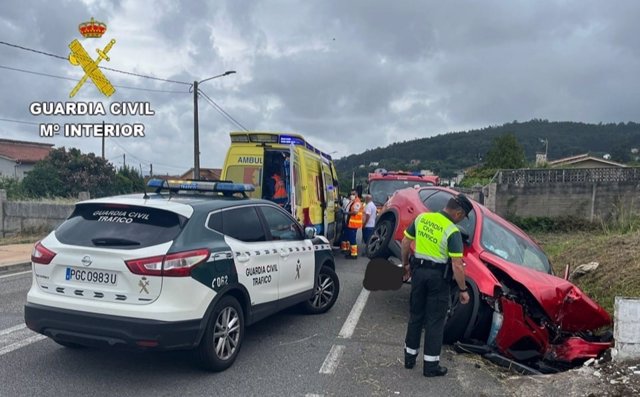 Imaxe do accidente mortal deste venres en Poio.