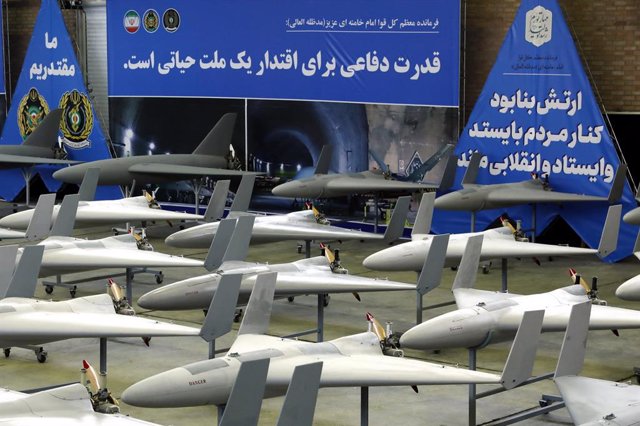 Archivo - Drones de fabricación iraní