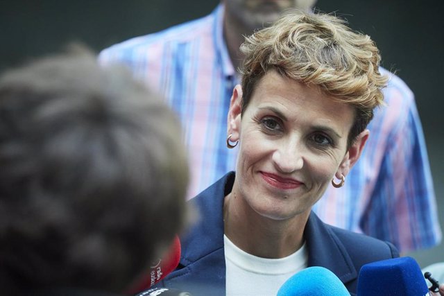 La secretaria general del PSN y candidata a la Presidencia del Gobierno de Navarra, María Chivite.