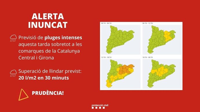 Previsión meteorológica en Catalunya para el 10 de junio