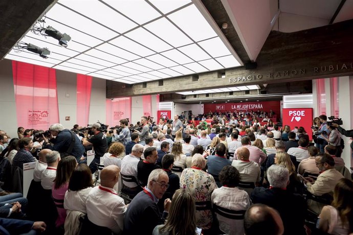 Vista general de la reunión del Comité Federal del PSOE, este sábado en Madrid