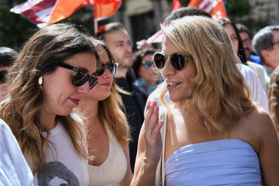 Archivo - La ministra de Igualdad, Irene Montero, y la vicepresidenta y ministra de Trabajo y Economía Social, Yolanda Díaz, durante la marcha por el Día Internacional de los Trabajadores, a 1 de mayo de 2023, en Madrid (España). 