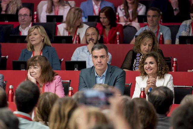 El secretario general del PSOE y presidente del Gobierno, Pedro Sánchez, la reunión del Comité Federal, en la sede del partido
