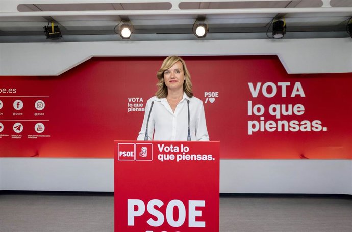 La portavoz del PSOE y ministra de Educación y Formación Profesional, Pilar Alegría, encabeza la lista al Congreso por Zaragoza