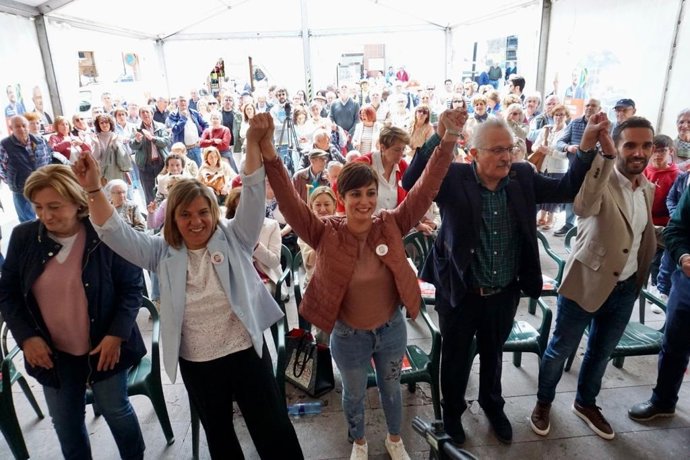 La ministra Isabel Rodríguez durante un acto político de los socialistas en Llanes