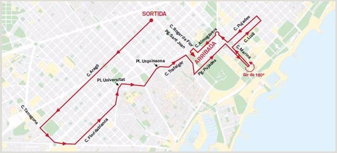 Ruta de la Bicicletada 2023 per Barcelona