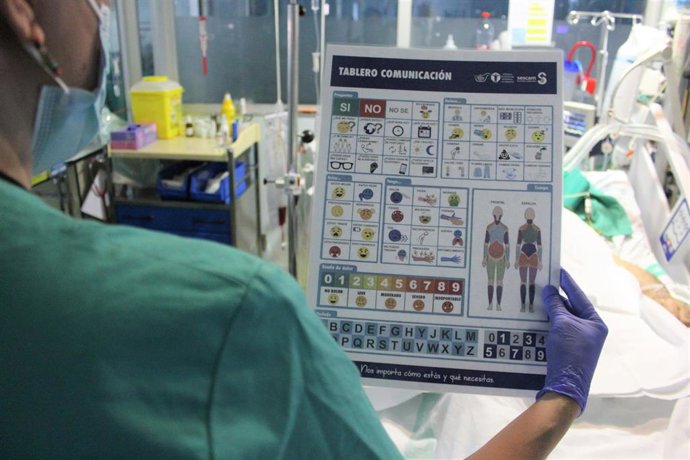 Recurso comunicativo para pacientes críticos.