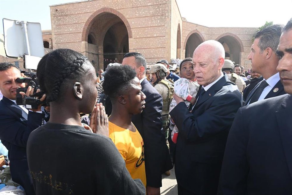 El presidente de Túnez, Kais Saied, de visita en Sfax 