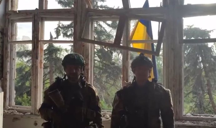 Vídeo de fuerzas ucranianas en Blagodatne, según el Ministerio del Interior ucraniano