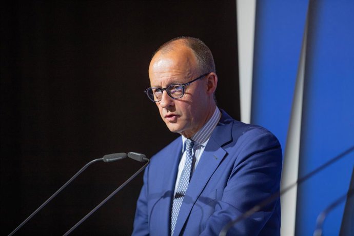 Archivo - May 4, 2023, Munich, Bavaria, Germany: CDU chairman and faction leader Friedrich Merz at the press conference of the EPP on their Political Assembly, a small party congress, on May 4, 2023 in Munich, Germany.