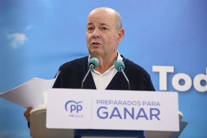 Daniel Conesa, diputado del PP de Melilla, en rueda de prensa