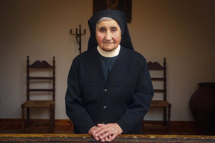 Archivo - Sor María Caridad en el convento de Santa María de Carrizo, donde se mantuvo 84 años co monja de clausura