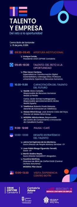 Programa del plenario anual de CEOE-Cepyme Cantabria