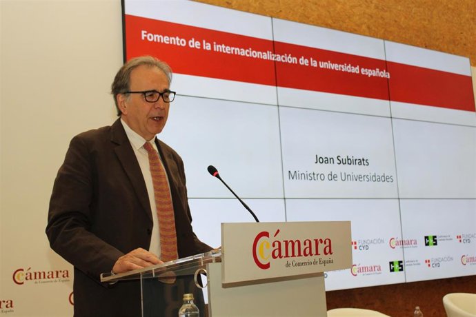 El ministro de Universidades, Joan Subirats