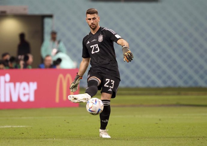 Archivo - Spain goalkeeper Unai Simon during the FIFA World Cup 2022, Group E football match between Japan and Spain on December 1, 2022 at Khalifa International Stadium in Ar-Rayyan, Qatar - Photo Jean Catuffe / DPPI