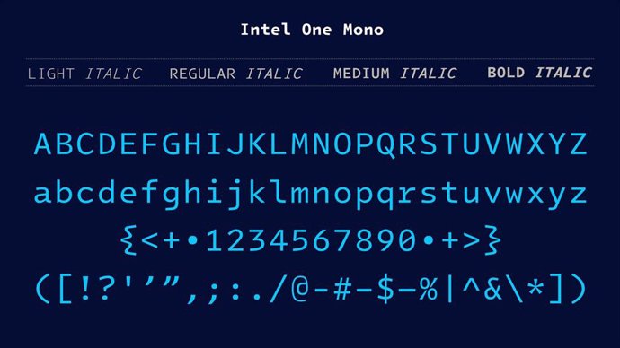 Conjunto de fuentes Intel One Mono