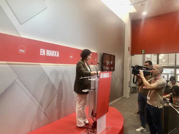 La portavoz del PSC en el Parlament, Alícia Romero.