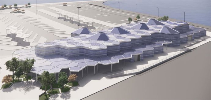 Imatge virtual de la futura terminal de creuers del Port de Tarragona