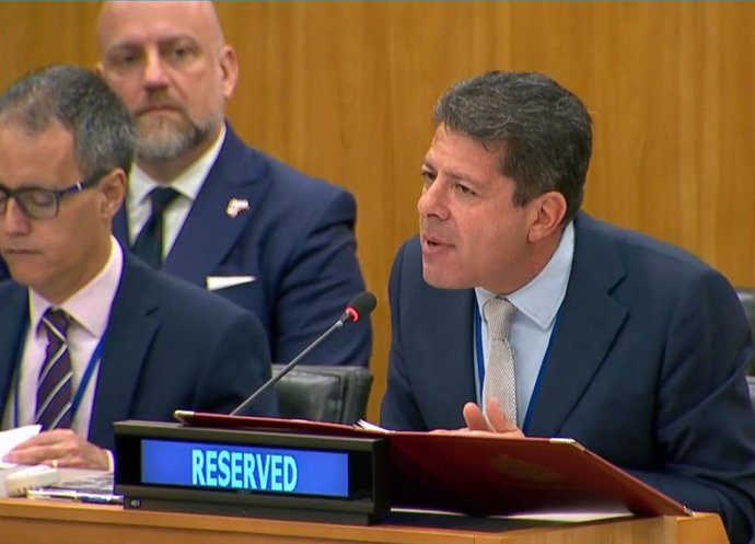 El ministro principal de Gibraltar, Fabian Picardo, interviene ante el Comité Especial de Descolonización de la ONU