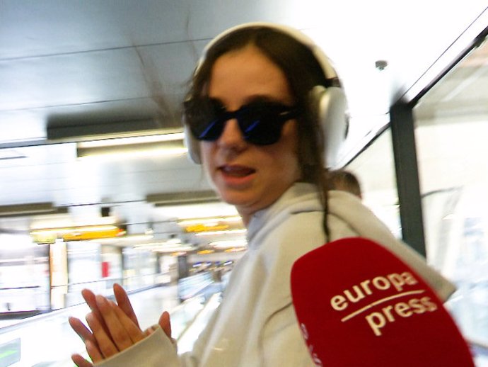 Victoria Federica a su llegada al Aeropuerto de Adolfo Suárez Madrid-Barajas.