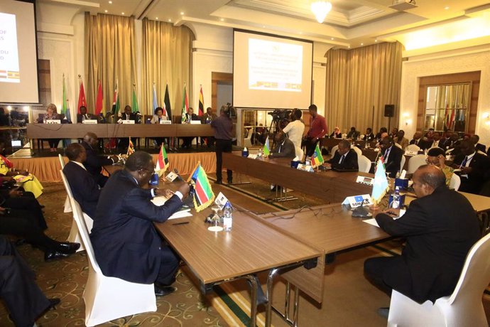 Archivo - KHARTOUM, Aug. 9, 2018  Photo taken on Aug. 9, 2018 shows the 64th extraordinary session of the Council of Ministers of Intergovernmental Authority on Development (IGAD) in Khartoum, Sudan. The East African trade bloc Intergovernmental Authori