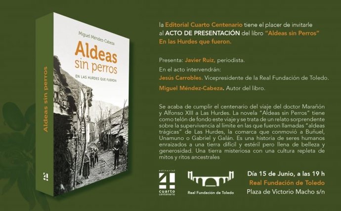 Cartel de la presentación del libto 'Aldeas sin perro'