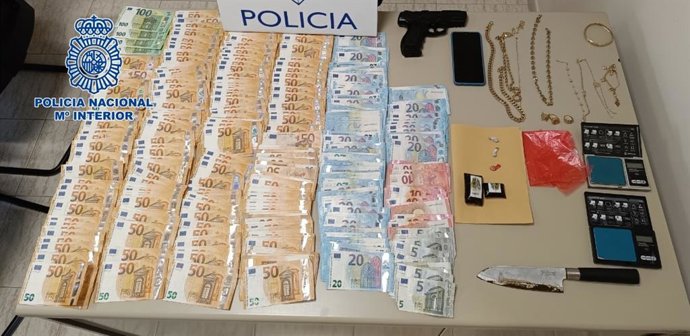 Dinero incautado por la Policía Nacional en Puerto del Rosario (Fuerteventura)