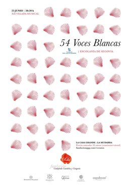 Cartel de la actuación de la Escolanía en la XII Velada Musical.