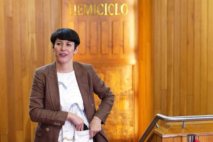 Archivo - La portavoz del BNG, Ana Pontón, interviene en una rueda de prensa durante la primera sesión de investidura del candidato a presidir la Xunta de Galicia, a 10 de mayo de 2022, en Santiago de Compostela, A Coruña, Galicia (España). Hoy y el pró