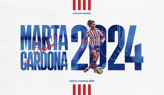 La internacional Marta Cardona ha renovado con el Atlético de Madrid hasta junio de 2024.