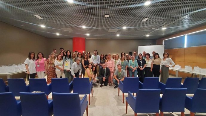 El Proyecto Soludable del Hospital Costa del Sol se ha dado a conocer hoy a trabajadores de AENA en el Aeropuerto de Málaga - Costa del Sol.