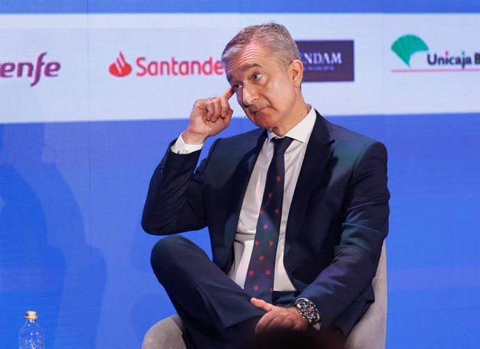 El CEO de Ibercaja, Víctor Iglesias, interviene durante la segunda jornada de la celebración del 45 aniversario del diario económico Cinco Días, en el Teatro Real, a 13 de junio de 2023, en Madrid (España). La celebración se lleva a cabo durante tres