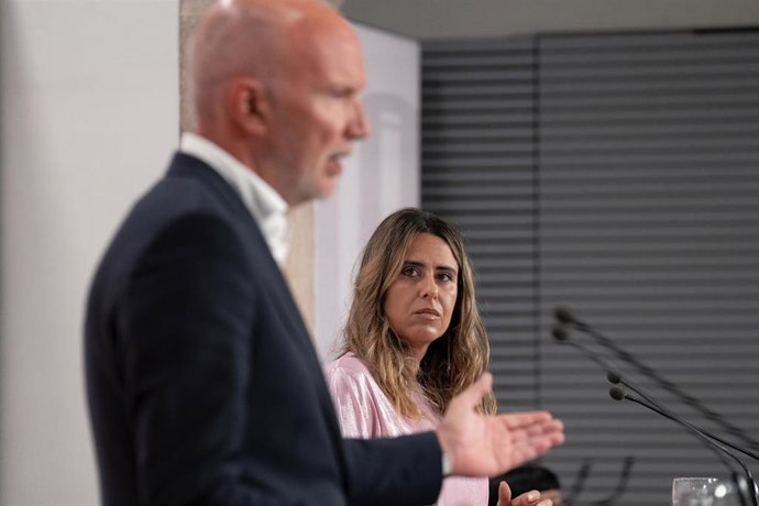 La portavoz del Govern, Patrícia Plaja, durante una rueda de prensa tras la reunión semanal del Consell Executiu, en el Palau de la Generalitat, a 13 de junio de 2023, en Barcelona, Cataluña (España). Aragons anunció ayer, 12 de junio, la remodelación 