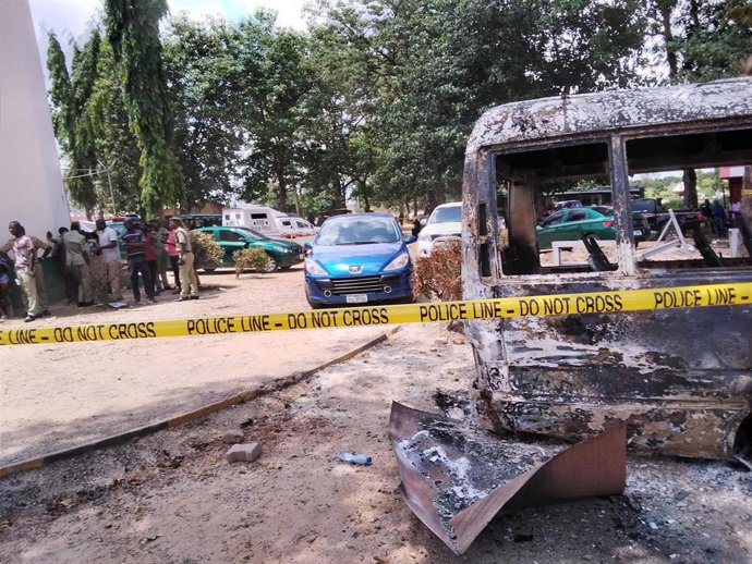 Archivo - Daños materiales tras un ataque contra una cárcel en la capital de Nigeria, Abuya (archivo)