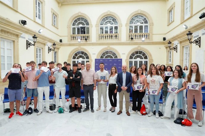 Estudiantes que han participado en el Concurso Jóvenes Andaluces Construyendo Europa.