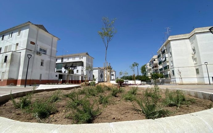 Imagen de uno de los parterres de Utrera.