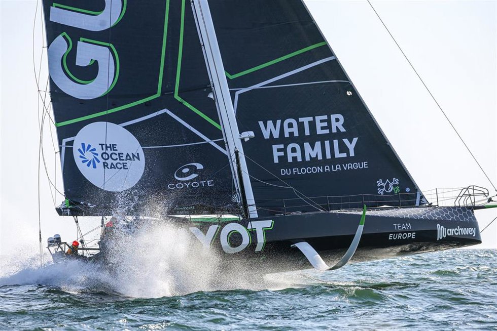 El 'GUYOT environnement-Team Europe' logra su primera victoria en The Ocean Race en la regata In-Port de La Haya
