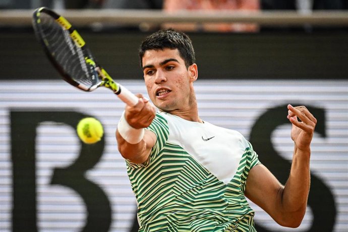 Carlos Alcaraz, durante un partido.