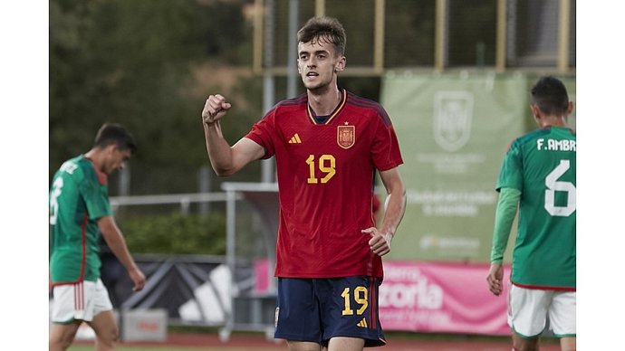 Aimar Oroz con la selección española Sub-21