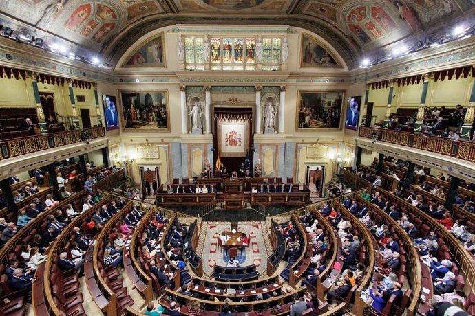 Archivo - Imatge de l'hemicicle del Congrés dels Diputats