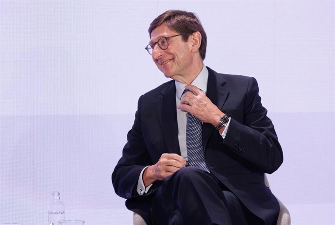 El presidente de CaixaBank, José Ignacio Goirigolzarri, interviene durante la segunda jornada de la celebración del 45 aniversario del diario económico Cinco Días, en el Teatro Real, a 13 de junio de 2023, en Madrid (España). La celebración se lleva 