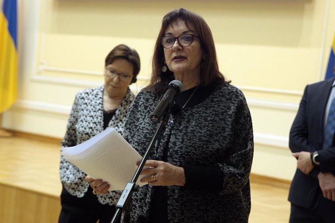 Archivo - La vicepresidenta de la Comisión Europea, responsable de Democracia y Demografía, Dubravka Suica.