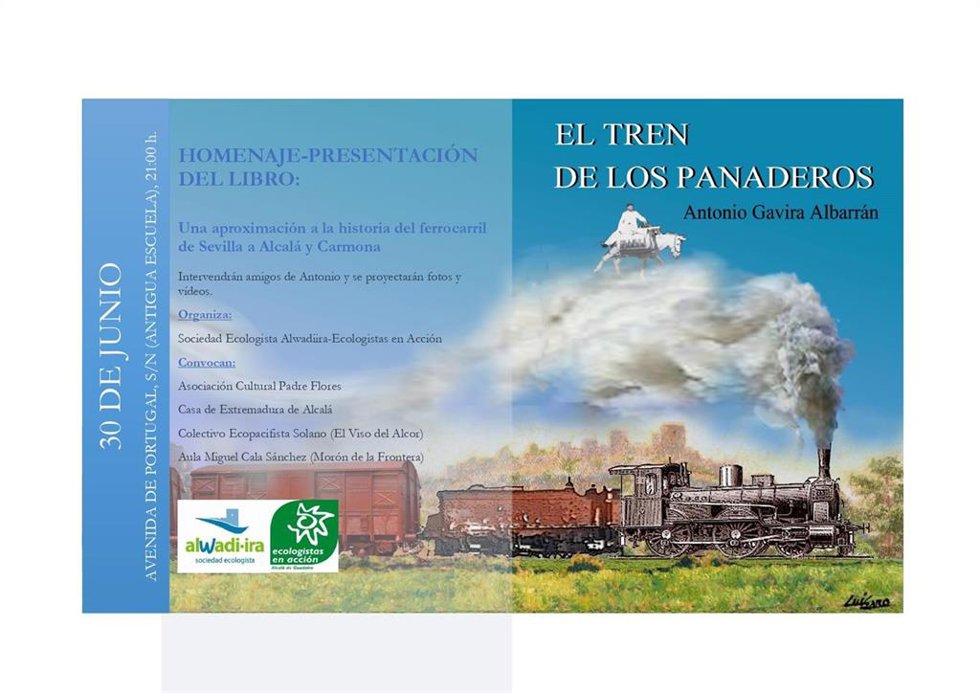Cartel del libro de Antonio Gavira sobre el Tren de los Panaderos